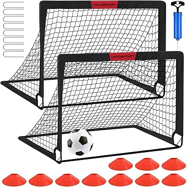 Ultimate Portable Soccer Goal Set – 2 Nets, Ball, Pump & Training Cones